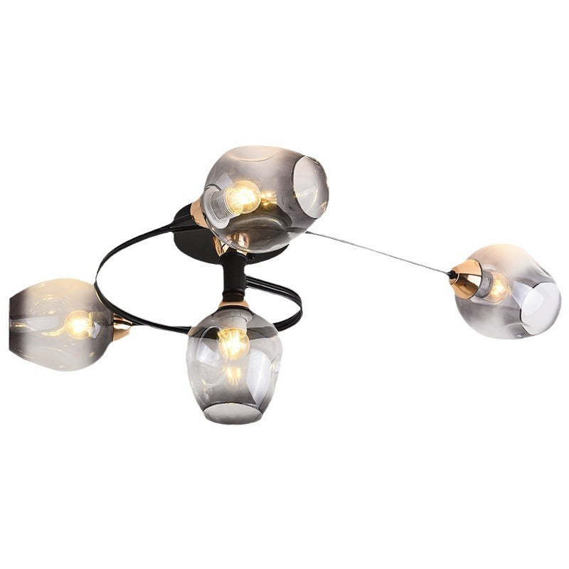 Nordic Gradient Iron Dome 4/6-Light Ceiling Light
