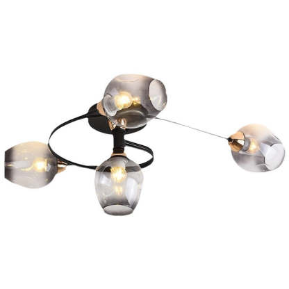 Nordic Gradient Iron Dome 4/6-Light Ceiling Light