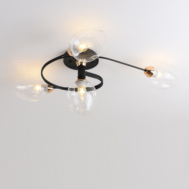 Nordic Gradient Iron Dome 4/6-Light Ceiling Light
