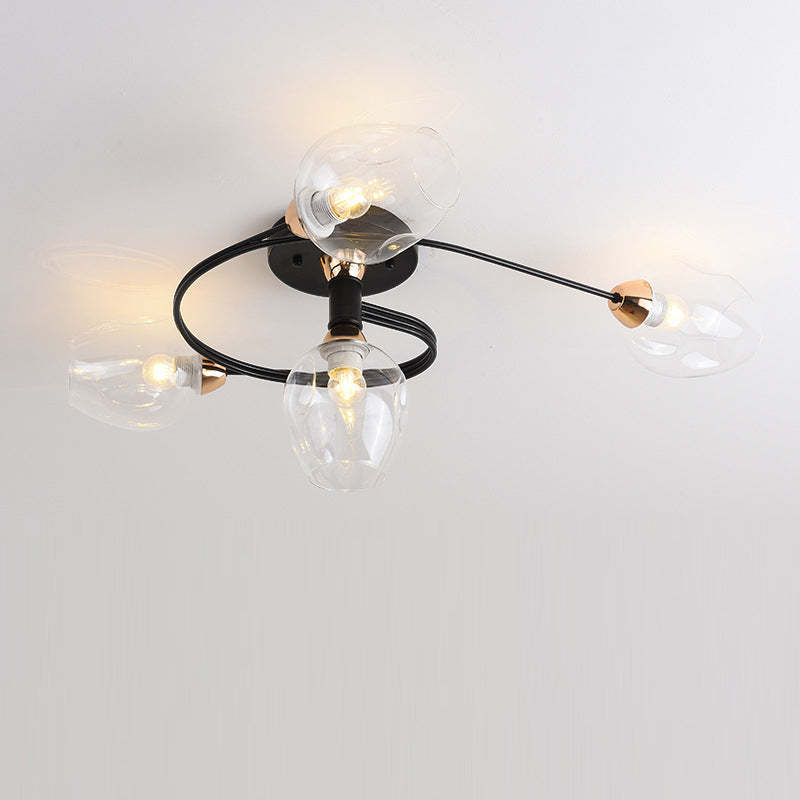 Nordic Gradient Iron Dome 4/6-Light Ceiling Light
