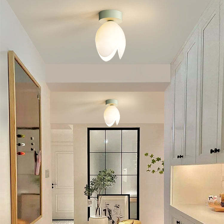 Nordic Iron Tulip Flower Dome Ceiling Light