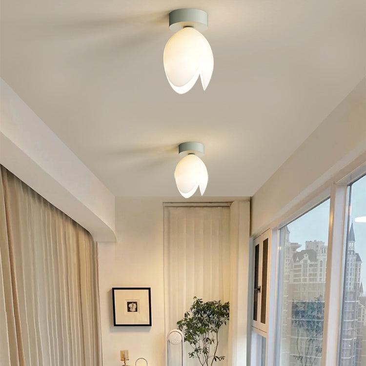 Nordic Iron Tulip Flower Dome Ceiling Light