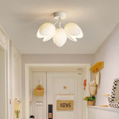 Nordic Iron Tulip Flower Dome Ceiling Light