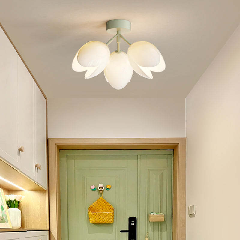 Nordic Iron Tulip Flower Dome Ceiling Light