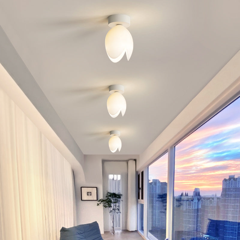 Nordic Iron Tulip Flower Dome Ceiling Light