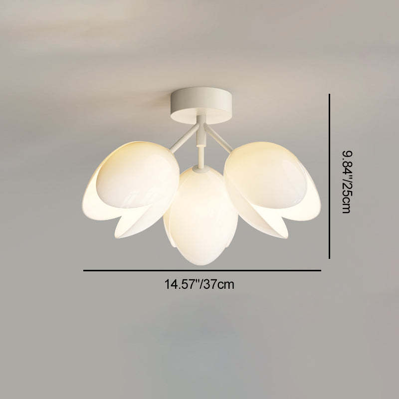 Nordic Iron Tulip Flower Dome Ceiling Light