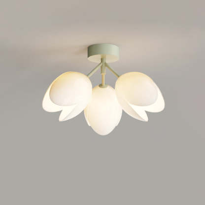 Nordic Iron Tulip Flower Dome Ceiling Light