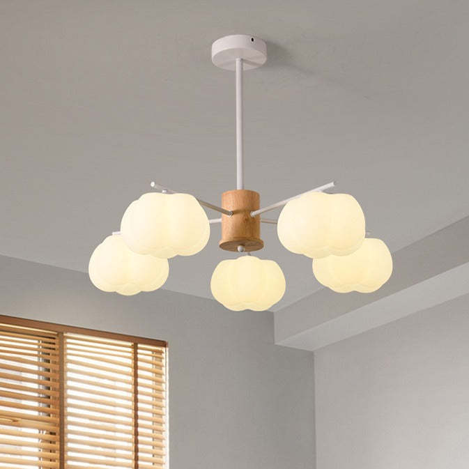 Japanese Dome Marshmallow Iron Chandelier