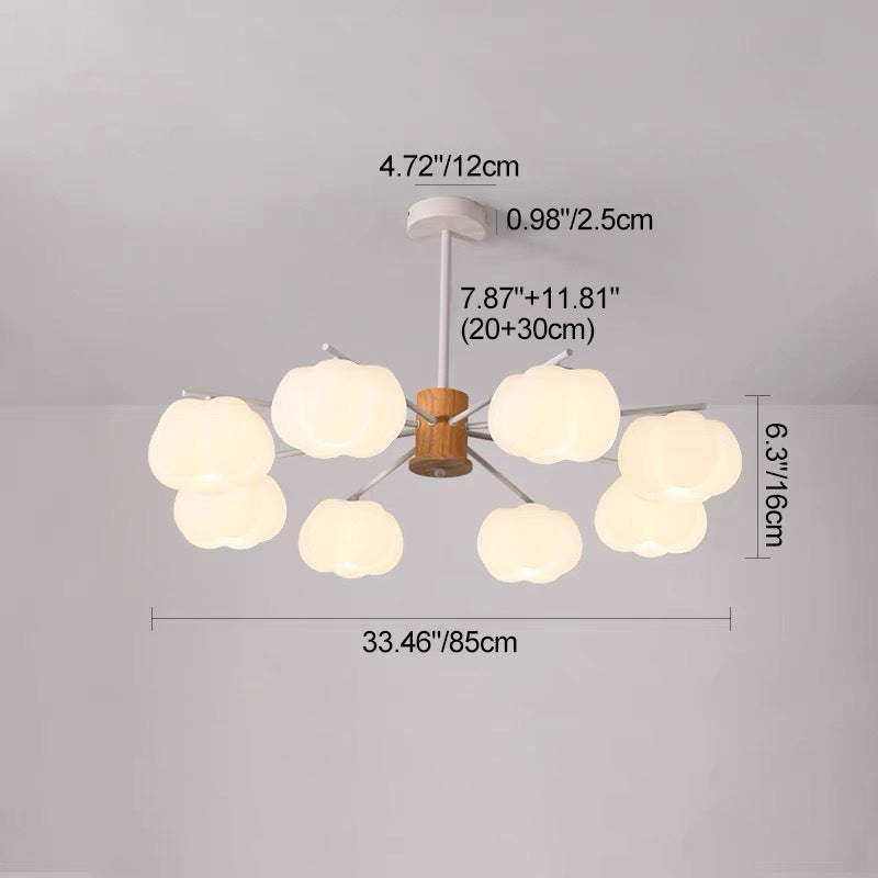 Japanese Dome Marshmallow Iron Chandelier