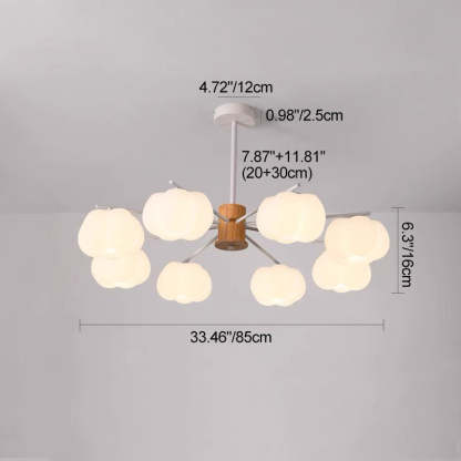 Japanese Dome Marshmallow Iron Chandelier
