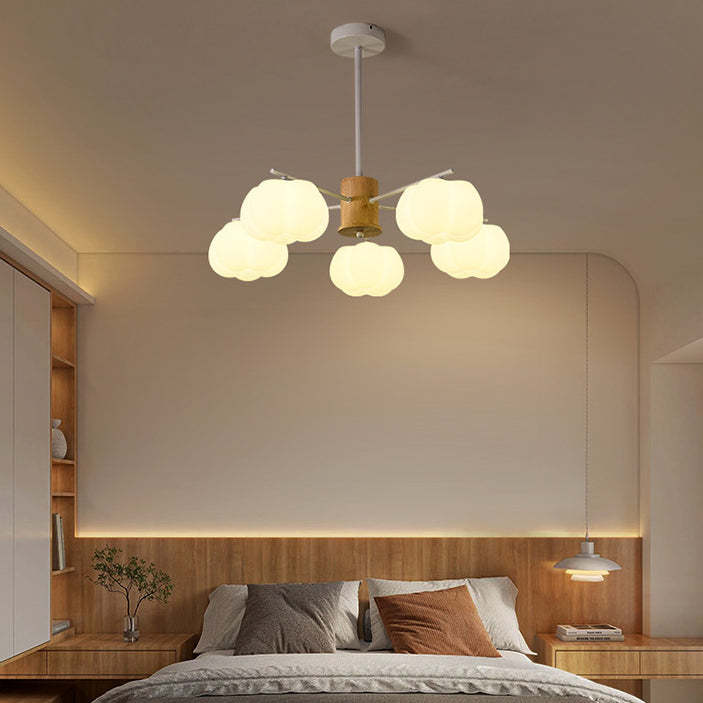 Japanese Dome Marshmallow Iron Chandelier — 8 / 110V-120V For US/CA