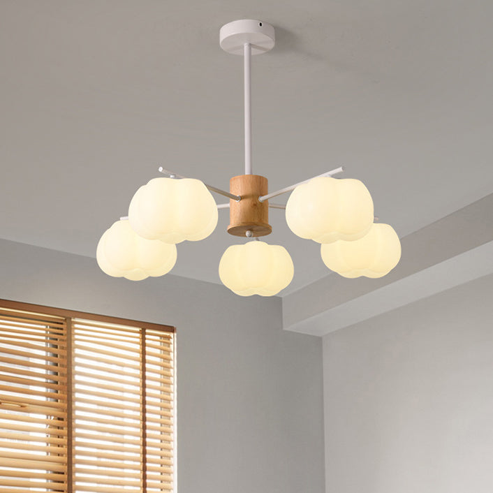 Japanese Dome Marshmallow Iron Chandelier