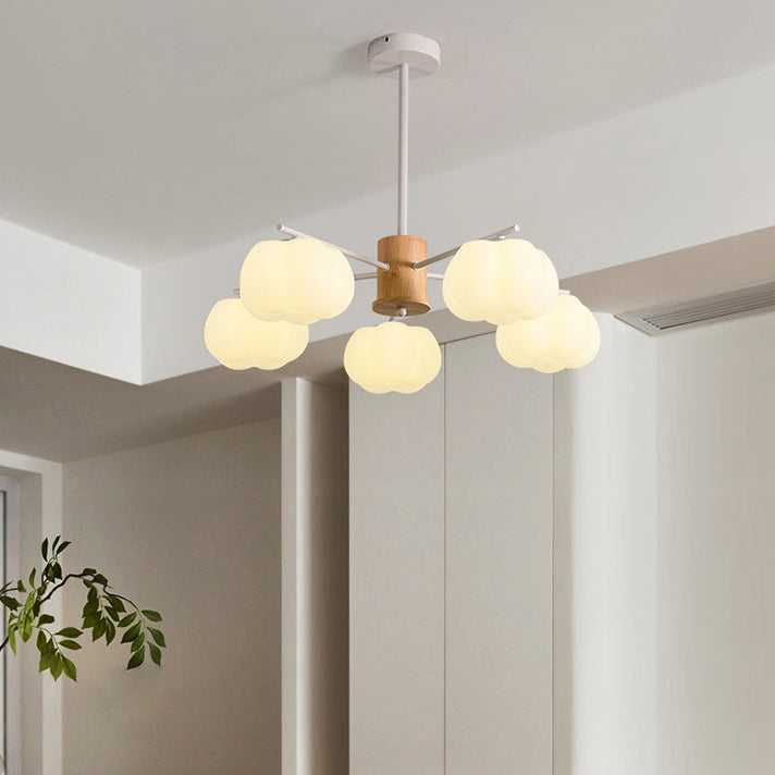 Japanese Dome Marshmallow Iron Chandelier — 5 / 110V-120V For US/CA