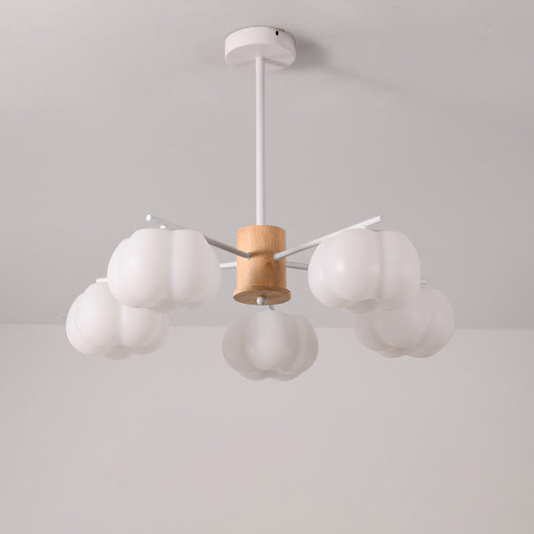 Japanese Dome Marshmallow Iron Chandelier