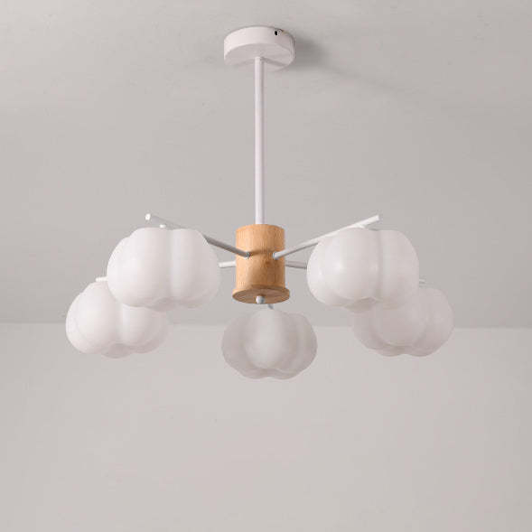 Japanese Dome Marshmallow Iron Chandelier
