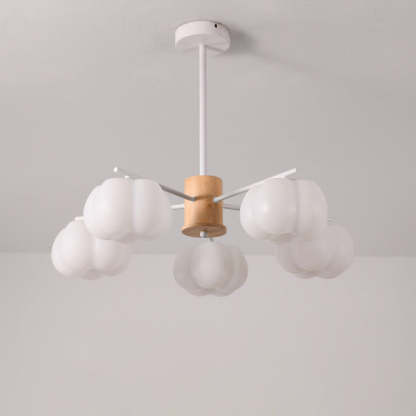 Japanese Dome Marshmallow Iron Chandelier