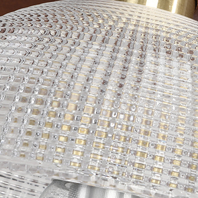 Japanese Semicircle Solid Wood Glass Chandelier