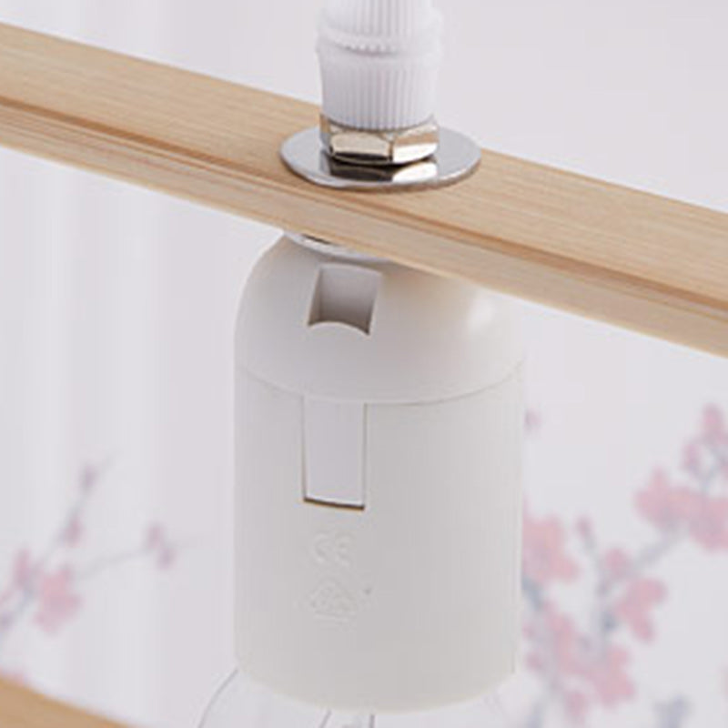 Japanese Square Embroidery Bamboo Chandelier