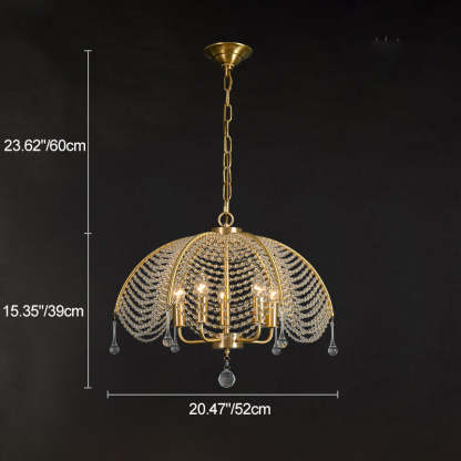 Modern Luxe Mushroom Copper Crystal Chandelier — 110V-120V For US/CA