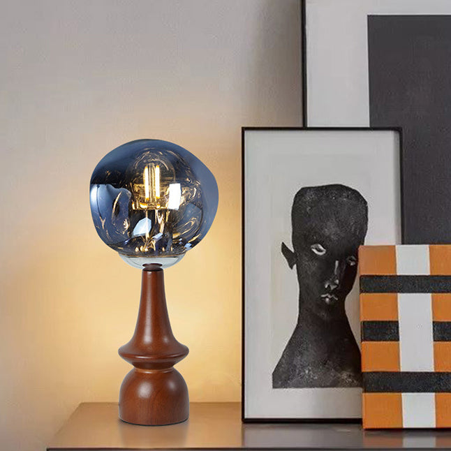 Scandinavian Lava Solid Wood Acrylic Table Lamp