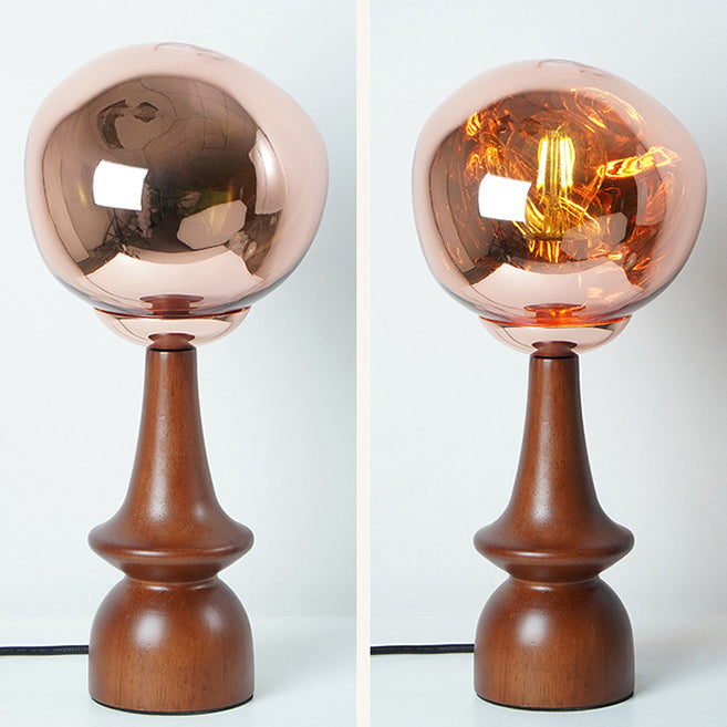 Scandinavian Lava Solid Wood Acrylic Table Lamp