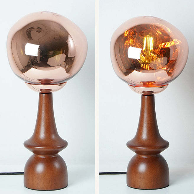 Scandinavian Lava Solid Wood Acrylic Table Lamp