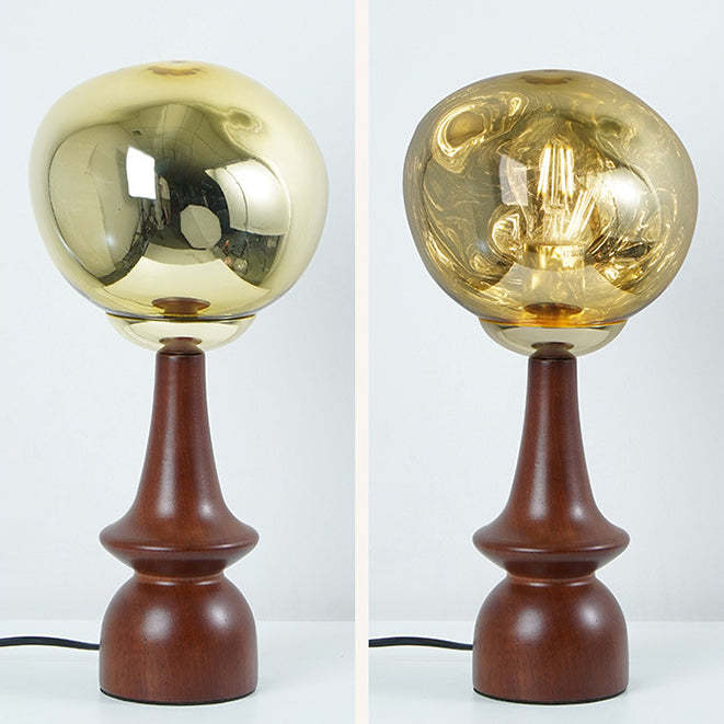 Scandinavian Lava Solid Wood Acrylic Table Lamp