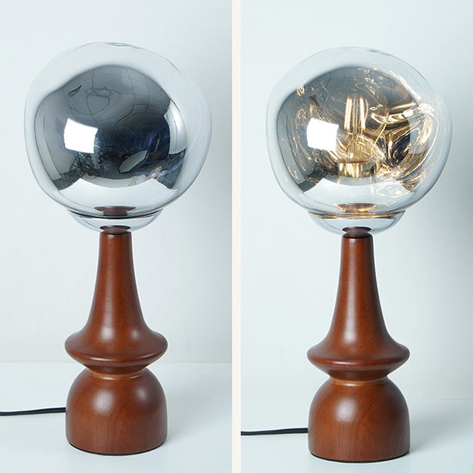 Scandinavian Lava Solid Wood Acrylic Table Lamp