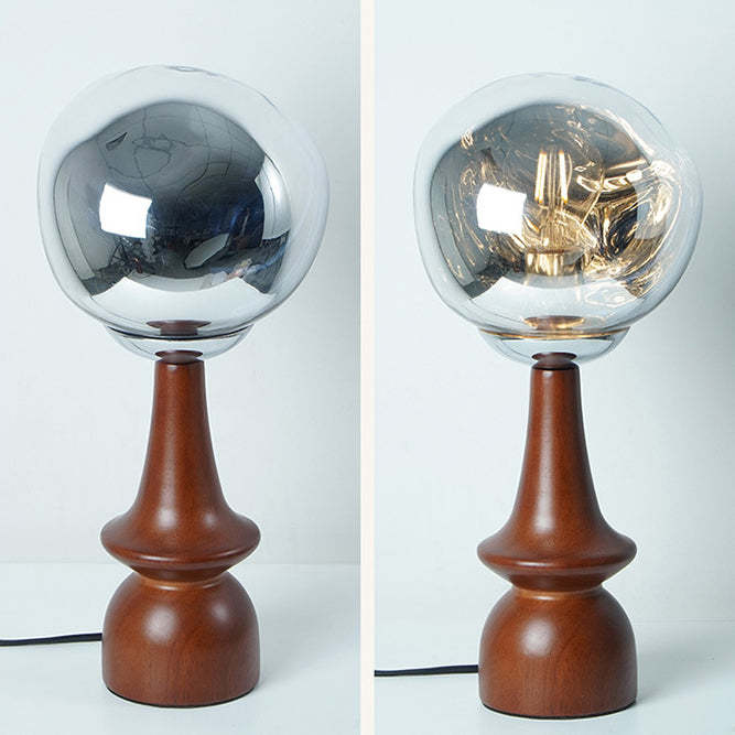 Scandinavian Lava Solid Wood Acrylic Table Lamp