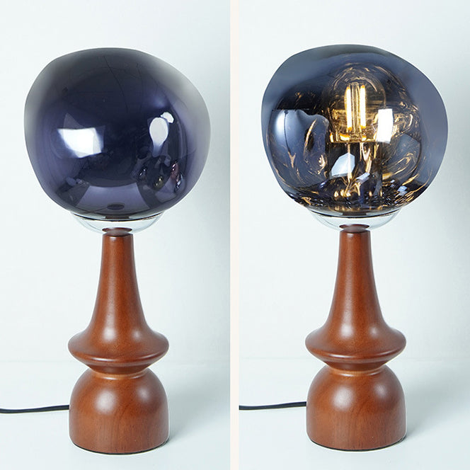 Scandinavian Lava Solid Wood Acrylic Table Lamp