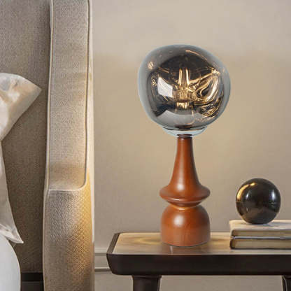 Scandinavian Lava Solid Wood Acrylic Table Lamp