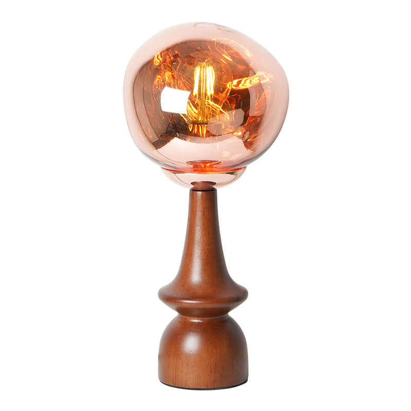 Scandinavian Lava Solid Wood Acrylic Table Lamp