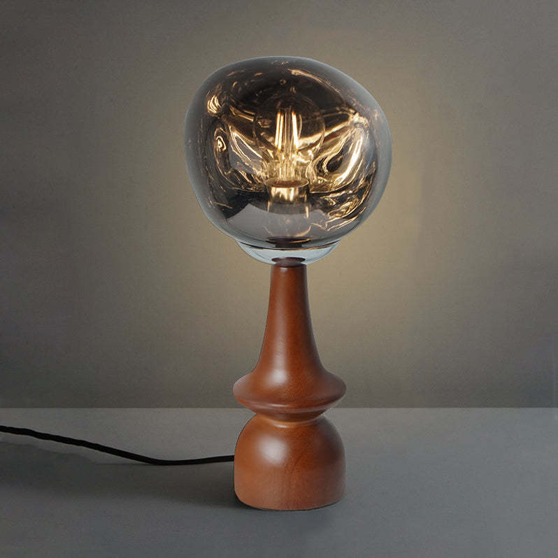 Scandinavian Lava Solid Wood Acrylic Table Lamp