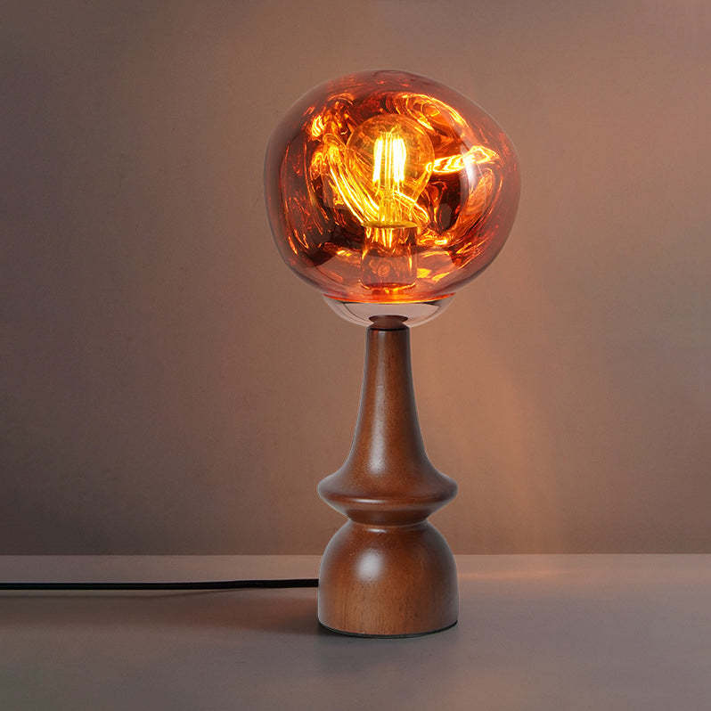 Scandinavian Lava Solid Wood Acrylic Table Lamp