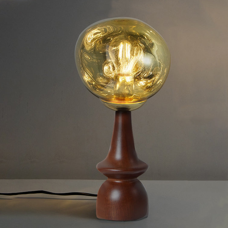 Scandinavian Lava Solid Wood Acrylic Table Lamp