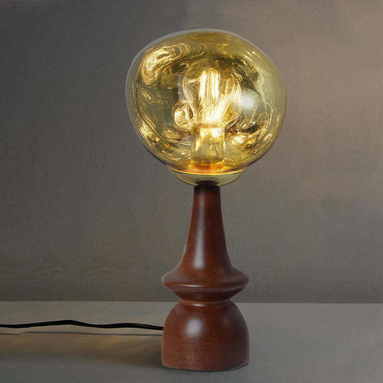Scandinavian Lava Solid Wood Acrylic Table Lamp