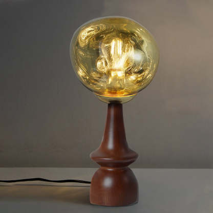 Scandinavian Lava Solid Wood Acrylic Table Lamp
