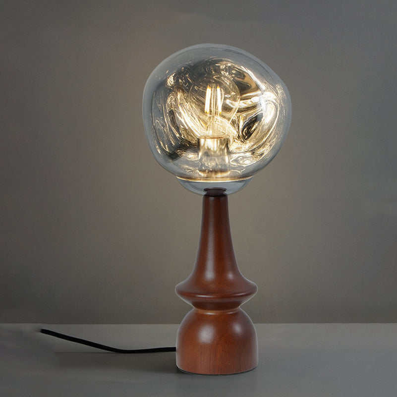Scandinavian Lava Solid Wood Acrylic Table Lamp