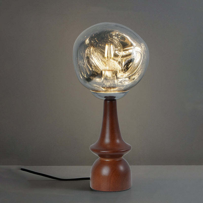 Scandinavian Lava Solid Wood Acrylic Table Lamp
