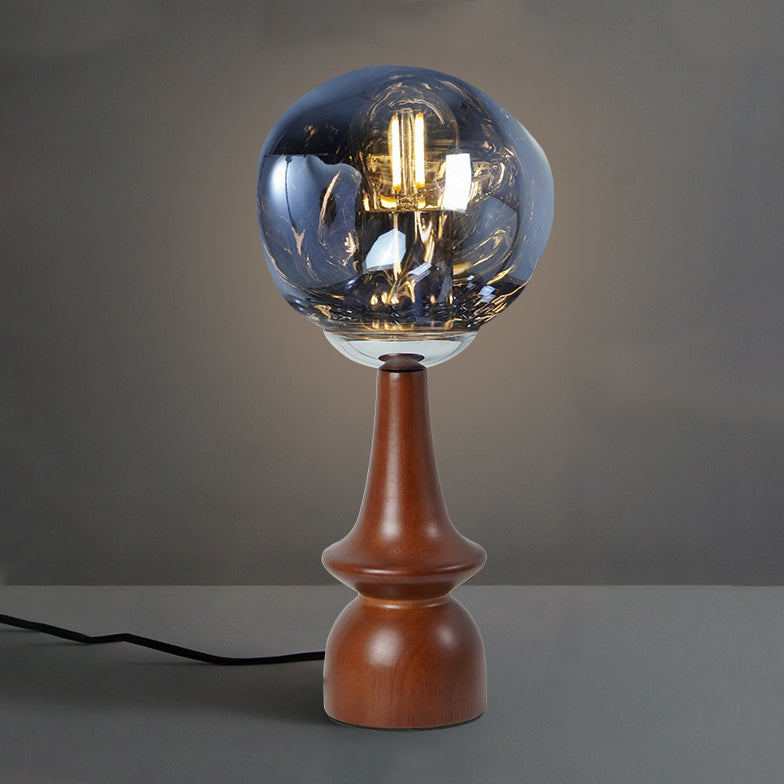Scandinavian Lava Solid Wood Acrylic Table Lamp