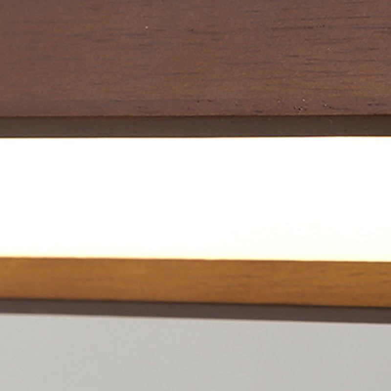 Chinese Cuboid Solid Wood Acrylic Iron LED Island Chandelier