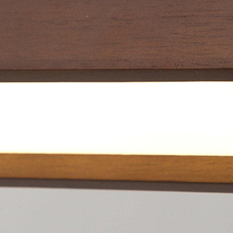 Chinese Cuboid Solid Wood Acrylic Iron LED Island Chandelier