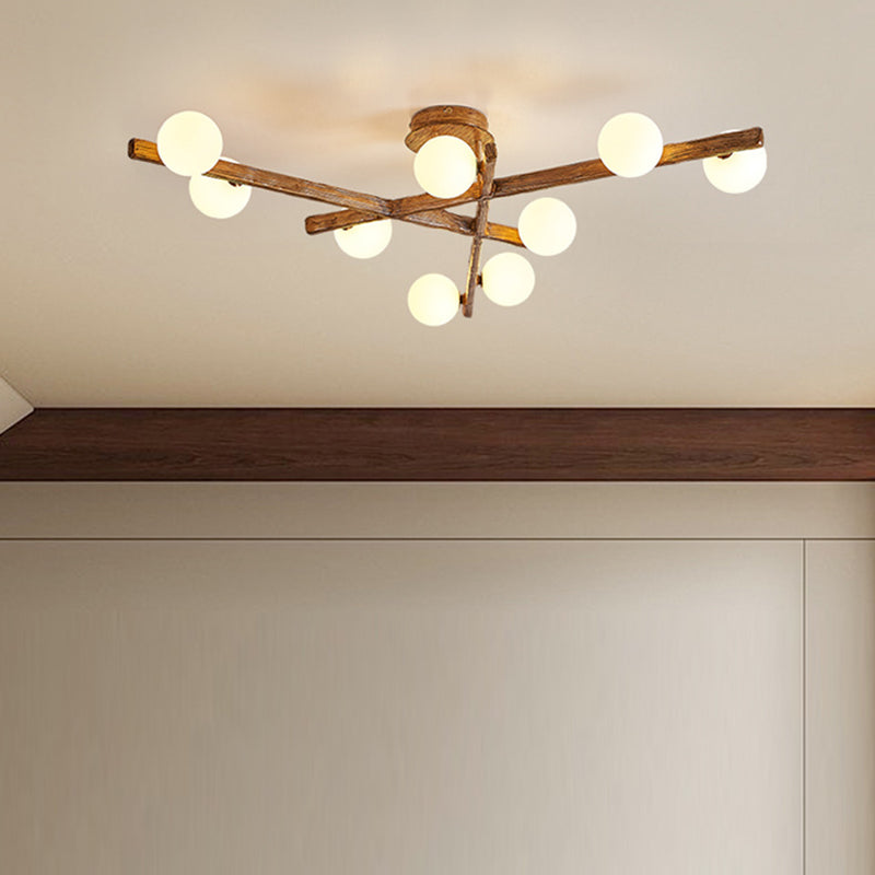 Japanese Branch Dome Orb Ceiling Light