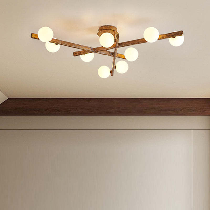 Japanese Branch Dome Orb Ceiling Light