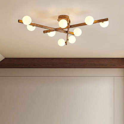 Japanese Branch Dome Orb Ceiling Light