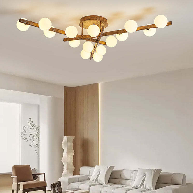 Japanese Branch Dome Orb Ceiling Light