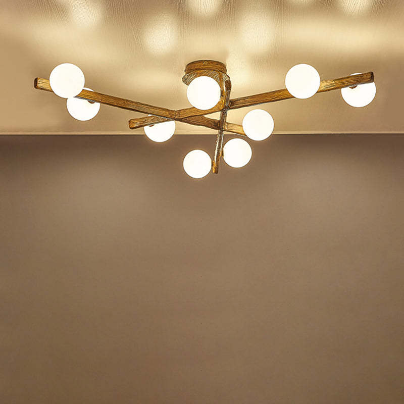 Japanese Branch Dome Orb Ceiling Light