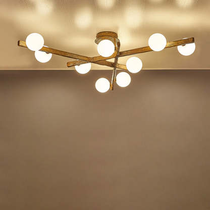 Japanese Branch Dome Orb Ceiling Light