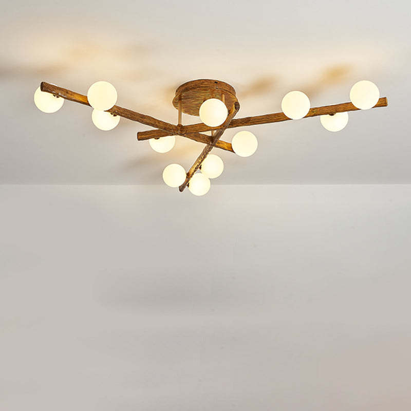 Japanese Branch Dome Orb Ceiling Light