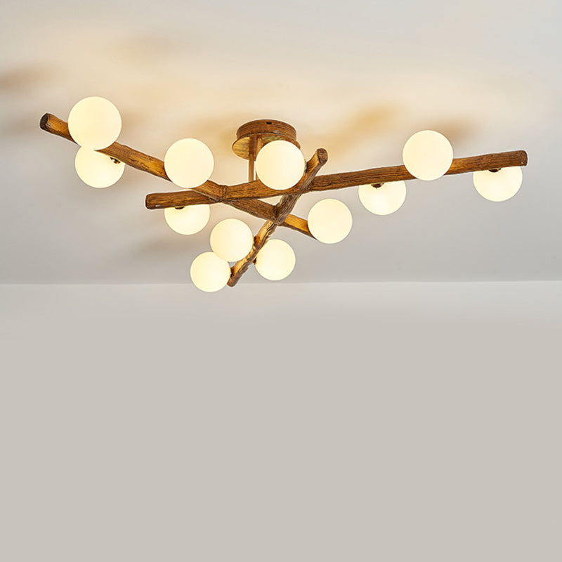 Japanese Branch Dome Orb Ceiling Light